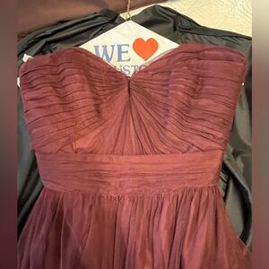 Amsale sweetheart tulle bridesmaid dress